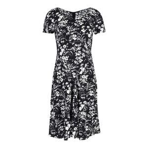 Pre Loved prada Floral Print Midi Dress Women black